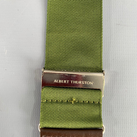 O'CONNELL'S Green Canvas Suspenders