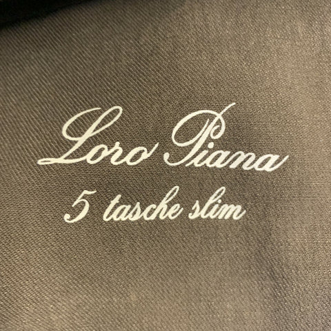 LORO PIANA Size 34 Brown Heather Cotton Blend Straight Casual Pants