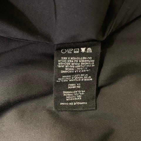 THEORY Size S Black Solid Cotton Blend Pointed Collar Long Sleeve Shirt