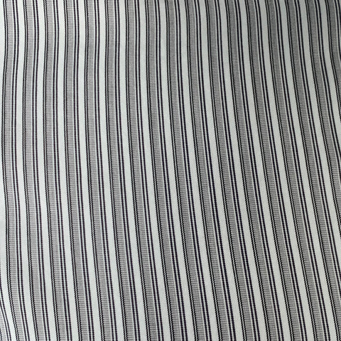 BURBERRY PRORSUM Size S White Grey Stripe Cotton One Pocket Long Sleeve Shirt