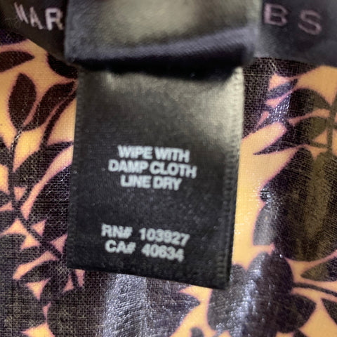 MARC by MARC JACOBS Size M Brown Beige Cotton Polyurethane Floral Coat