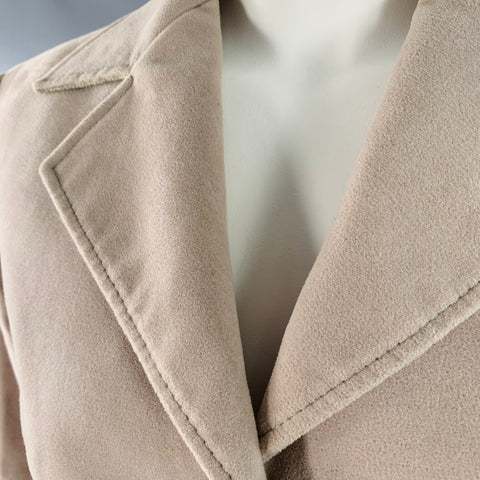 PHILOSOPHY di ALBERTA FERRETTI Size S Dusty Pink Velvet Single Breasted Jacket Blazer