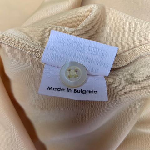 DRIES VAN NOTEN SS2020 Size 38 Yellow Velvet Polyester Blend Long Sleeve Shirt