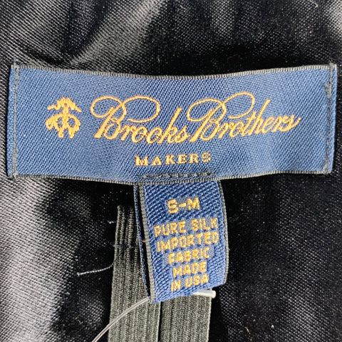 BROOKS BROTHERS Size S/M Black White Dots Silk Cummerbund