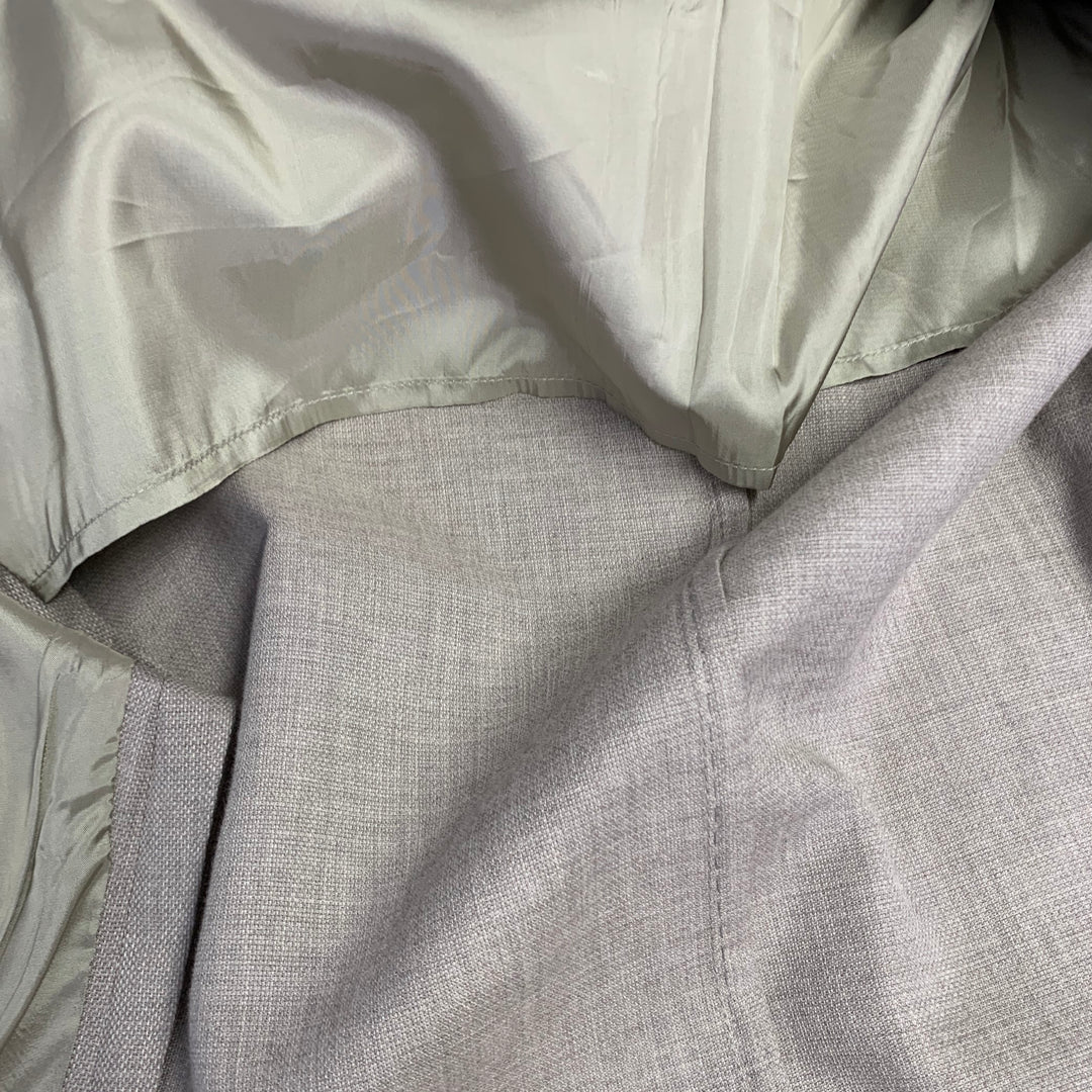 ARMANI COLLEZIONI Size 44 Regular Grey Beige Woven Notch Lapel Sport Coat