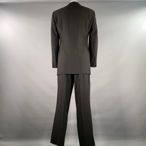GIORGIO ARMANI Size 42 Black Wool Notch Lapel Tuxedo