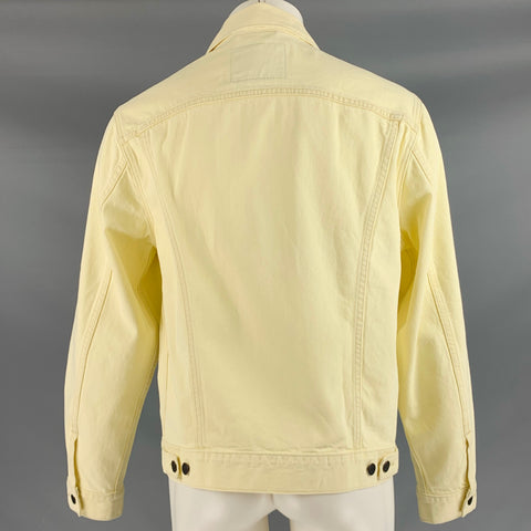 LEVI STRAUSS Size M Yellow Twill Fabric Trucker Jacket