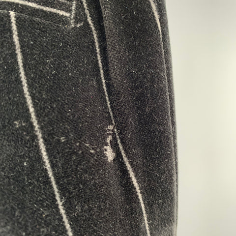 HUGO BOSS Size 30 Black Grey Pinstripe Cotton Velvet Dress Pants