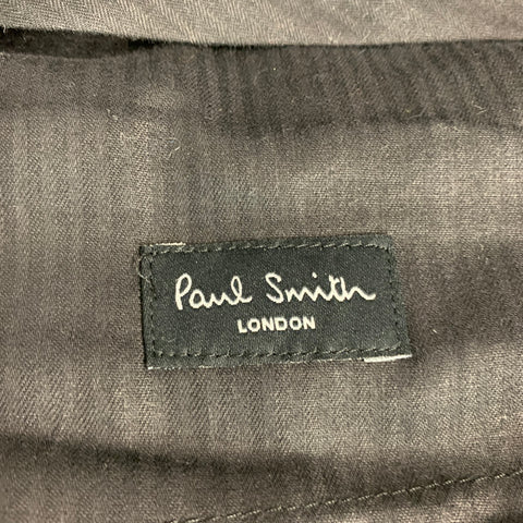 PAUL SMITH Size 36 -Byard- Grey Orange Window Pane Wool Single Breasted Suit