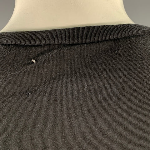 MAISON MARTIN MARGIELA Size 42 Black Cotton Crew Neck T-shirt