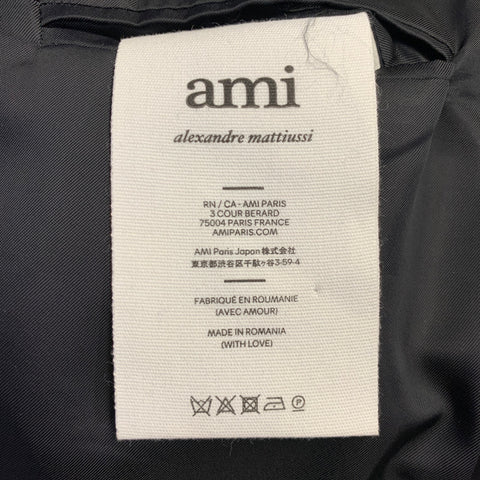 AMI by ALEXANDRE MATTIUSSI Size 36 Black White Wool Blend Houndstooth Coat