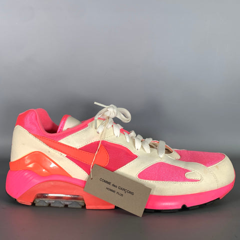 COMME des GARCONS HOMME PLUS Size 11 Pink White Color Block Nylon Sneakers