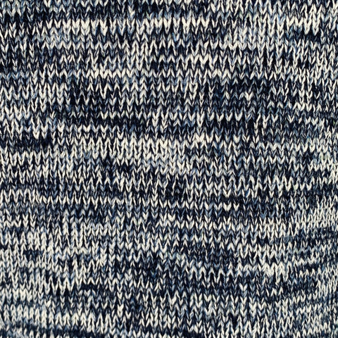 VINCE Size M Navy White Knit Linen Cotton Merino Wool Crew Neck Sweater