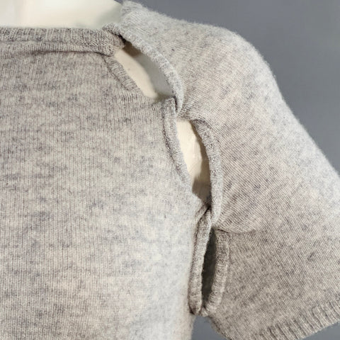 CHRISTOPHER ESBER Size XS Grey Heather Cashmere Knit Asymmetrical Casual Top