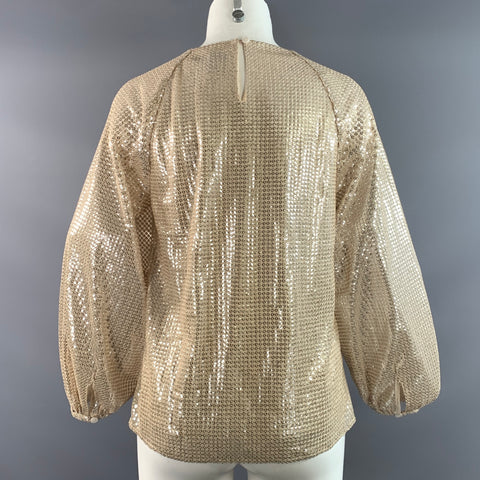 DEREK LAM Size 4 Gold Tan  Dress Top