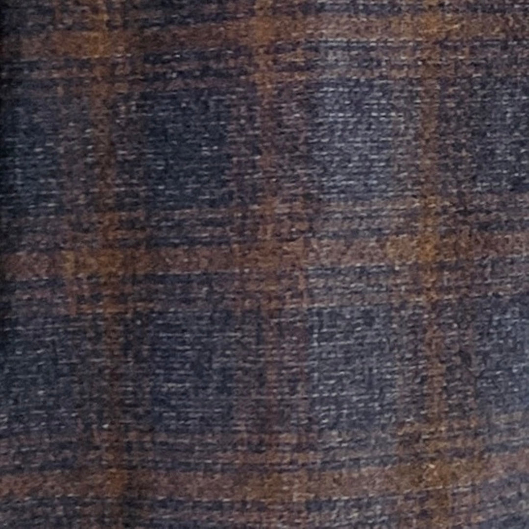 TS (S) Size 30 Navy Brown Plaid Wool Blend Cuffed Button Fly Dress Pants
