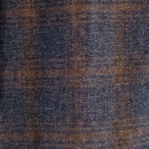 TS (S) Size 30 Navy Brown Plaid Wool Blend Cuffed Button Fly Dress Pants