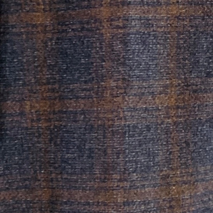 TS (S) Size 30 Navy Brown Plaid Wool Blend Cuffed Button Fly Dress Pants