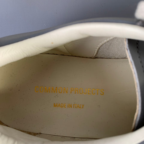 COMMON PROJECTS Size 8 Grey White Leather Suede Low Rise Sneakers