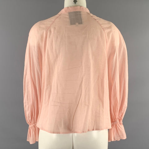 NAYA REA Size S Peach Cotton Blend Balloon sleeves Blouse
