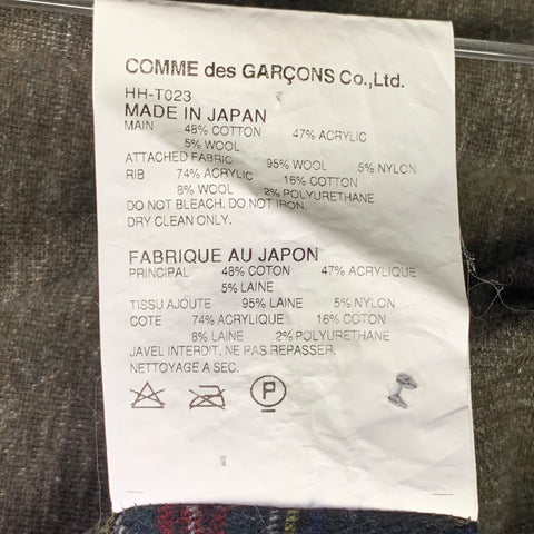 COMME des GARCONS HOMME Size XS Multi Color Patchwork Cotton Wool Cardigan