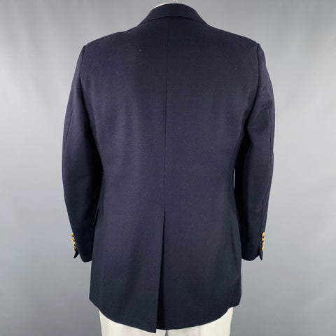 AQUASCUTUM Size 42 Navy Wool Single Breasted Sport Coat