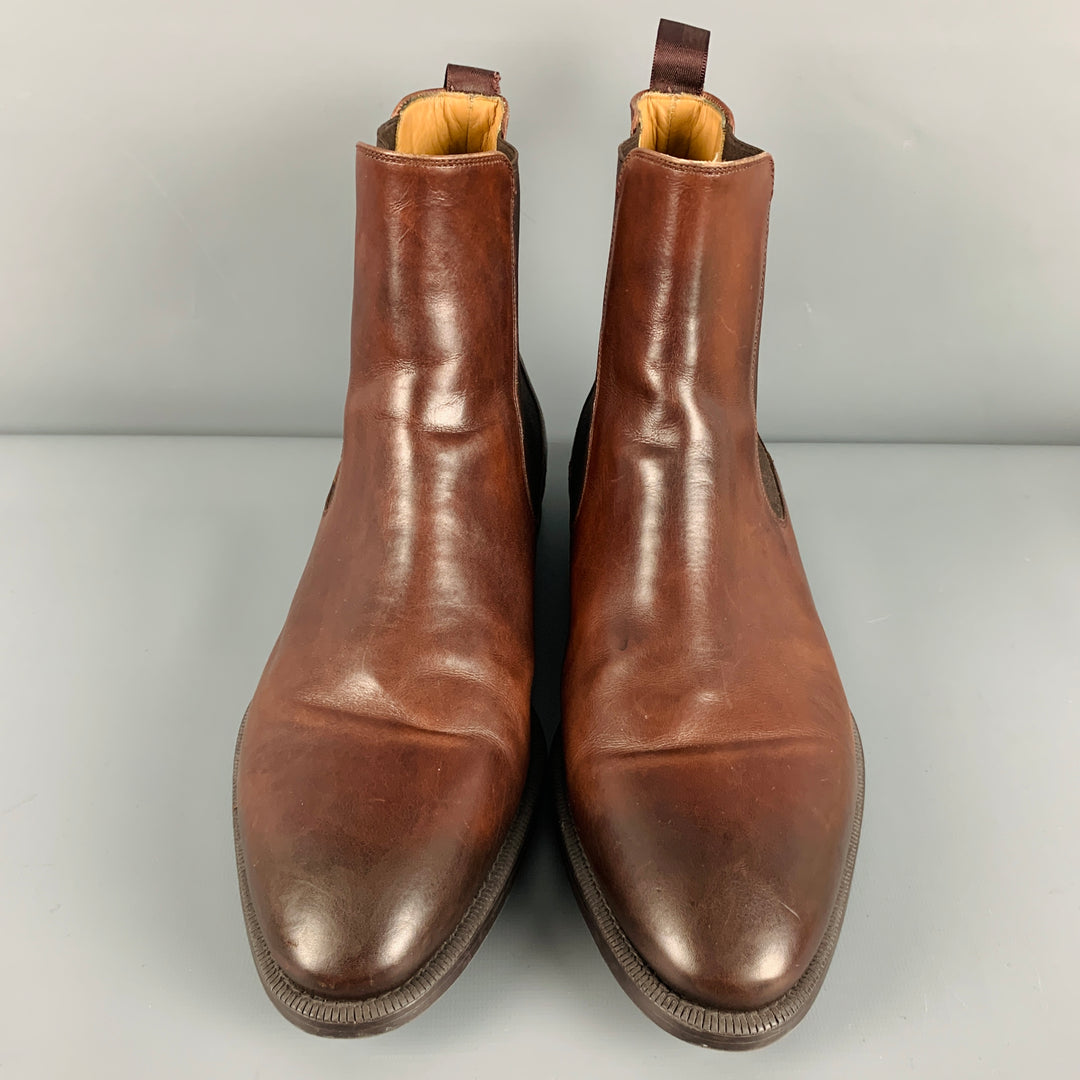 MAGNANNI Size 10 Brown Leather Chelsea Boots