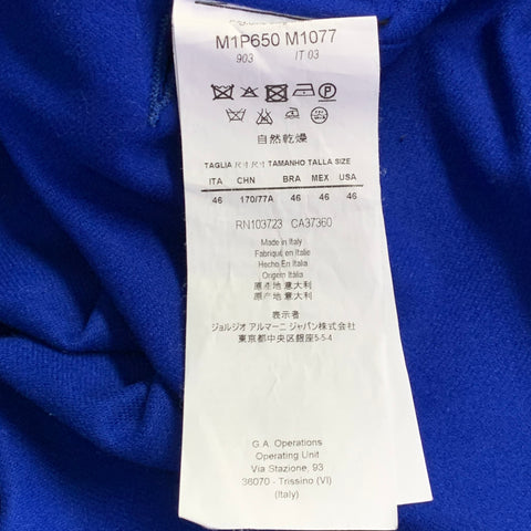 EMPORIO ARMANI Size 30 Royal Blue Wool Blend Tapered Dress Pants