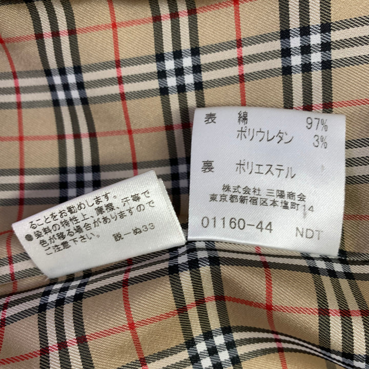 BURBERRY Size 2 Tan Cotton Blend Twill Double Breasted Jacket