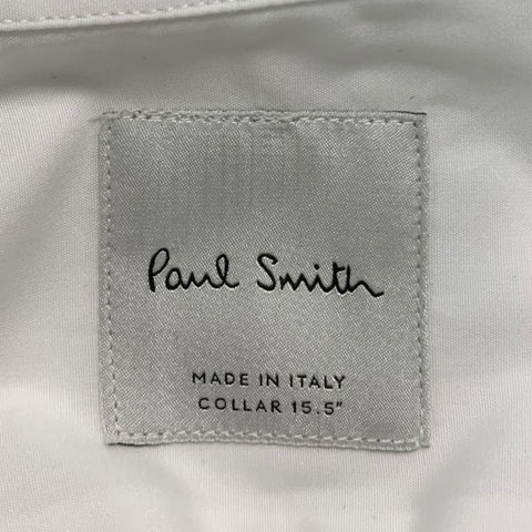 PAUL SMITH Size M White Cotton Blend Long Sleeve Shirt