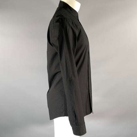 FARAH Size M Black Gold Cotton Button Up Long Sleeve Shirt