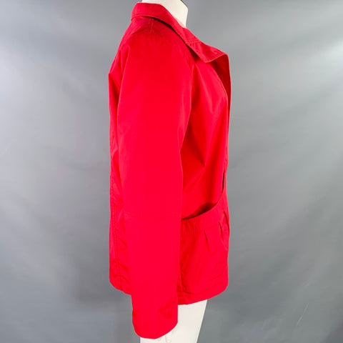 MACKINTOSH Size L Red Polyester Cotton Large Pockets Jacket