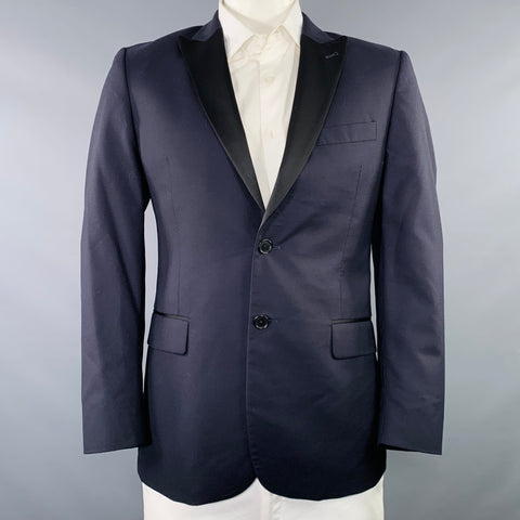 DUCKIE BROWN Veste de sport/smoking en laine noir et bleu marine taille 42