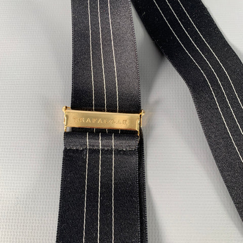 TRAFALGAR Black White Stripe Suspenders