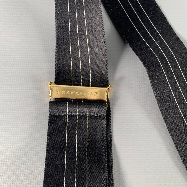 TRAFALGAR Black White Stripe Suspenders