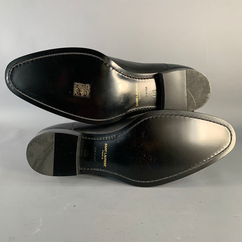 SAINT LAURENT Size 11.5 Black Leather Ankle Chelsea Boots