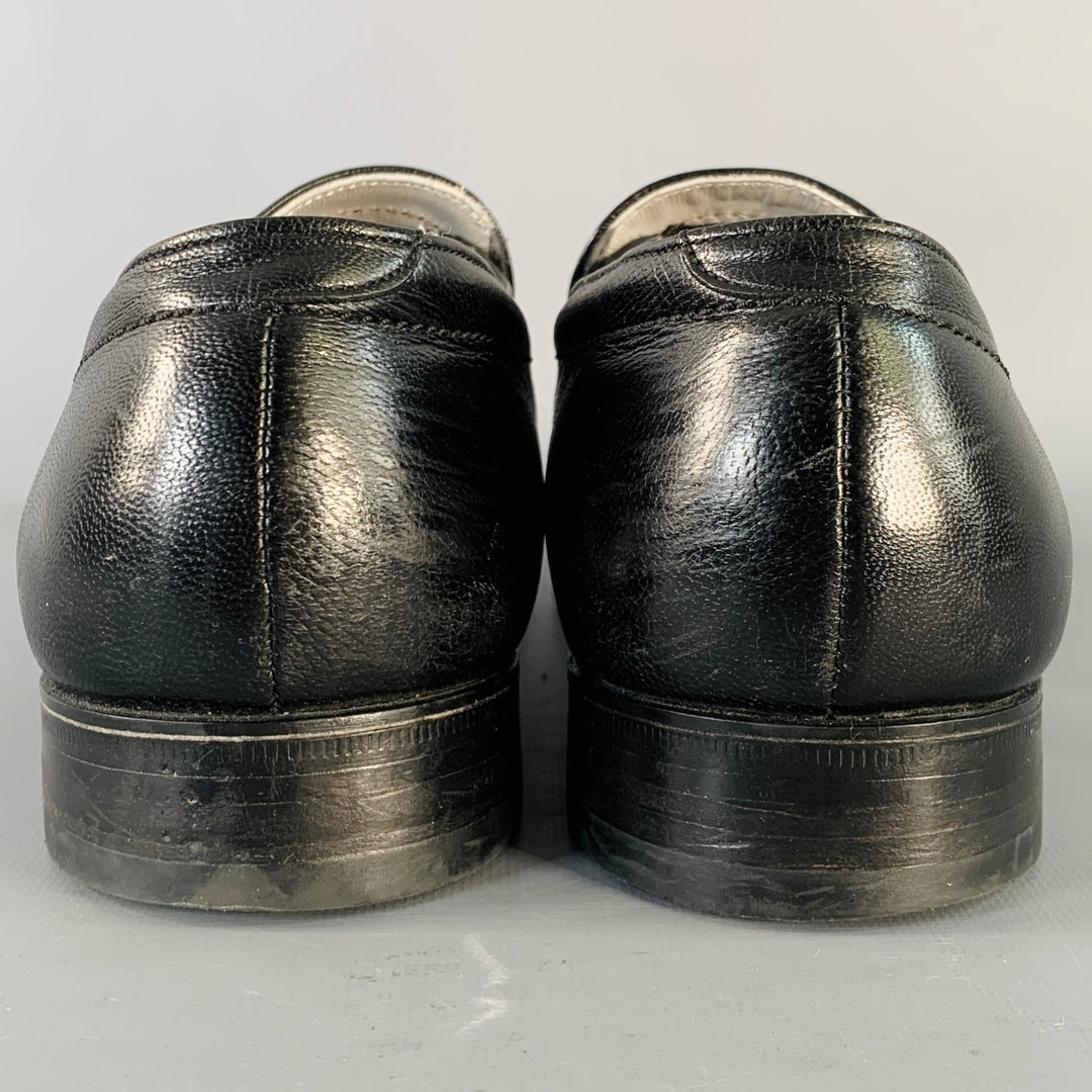 ALDEN Size 11 Black Leather Low Top Penny Loafers