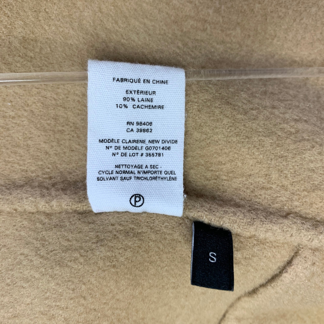 THEORY Size S Clairene Beige Wool Cashmere Oversized Open Front Jacket