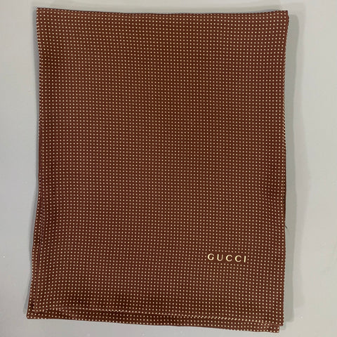 GUCCI Brown Cream Polka Scarf