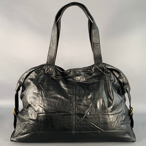 HOBO INTERNATIONAL Black Leather Top Handles Duffle Bag