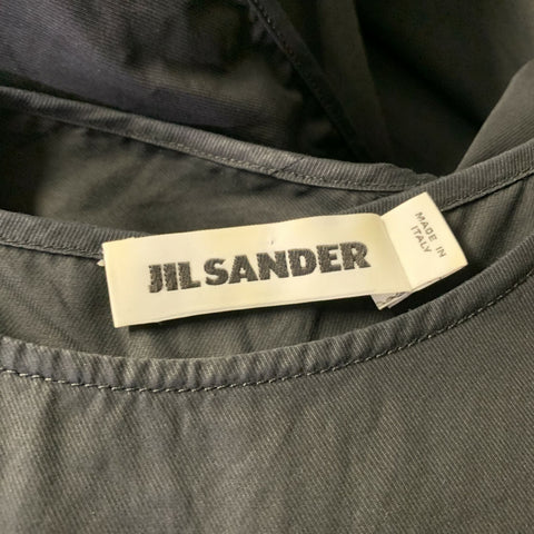 JIL SANDER Size 2 Black Cotton IW405708 Open back Knee-Length Dress
