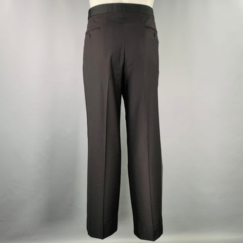 BROOKS BROTHERS Smoking en Laine Noir à un Bouton, Taille 40