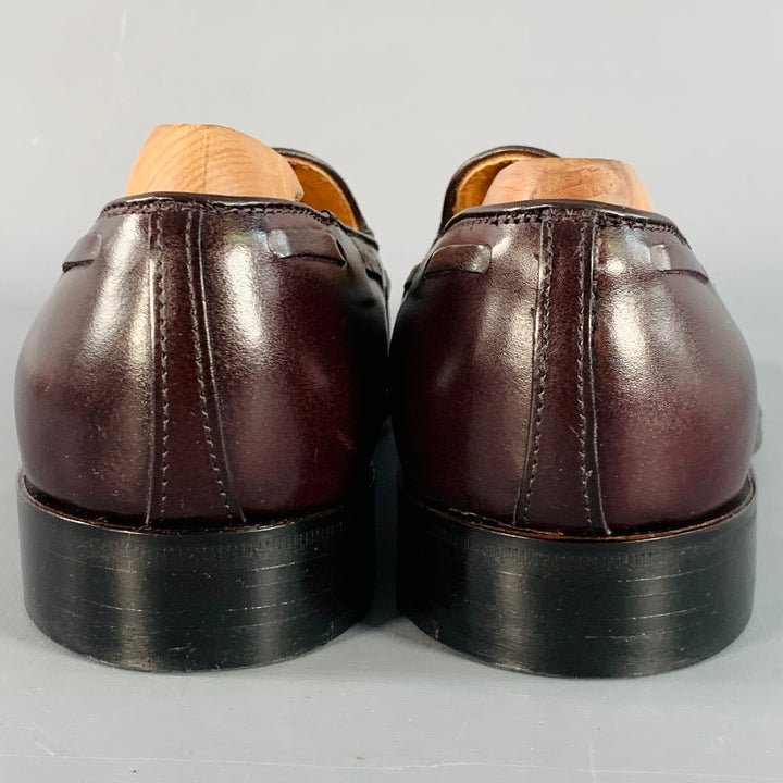 ALDEN Size 7 Burgundy Calfskin Leather Tassel Moccasin Loafer