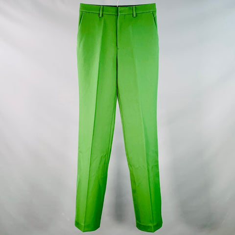 AMI by ALEXANDRE MATTIUSSI Size 28 Green Wool Twill Straight Zip Fly Dress Pants