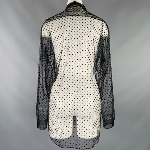 MAISON MARGIELA Size S Black Polyamide Blend Mesh Patch Pockets Shirt