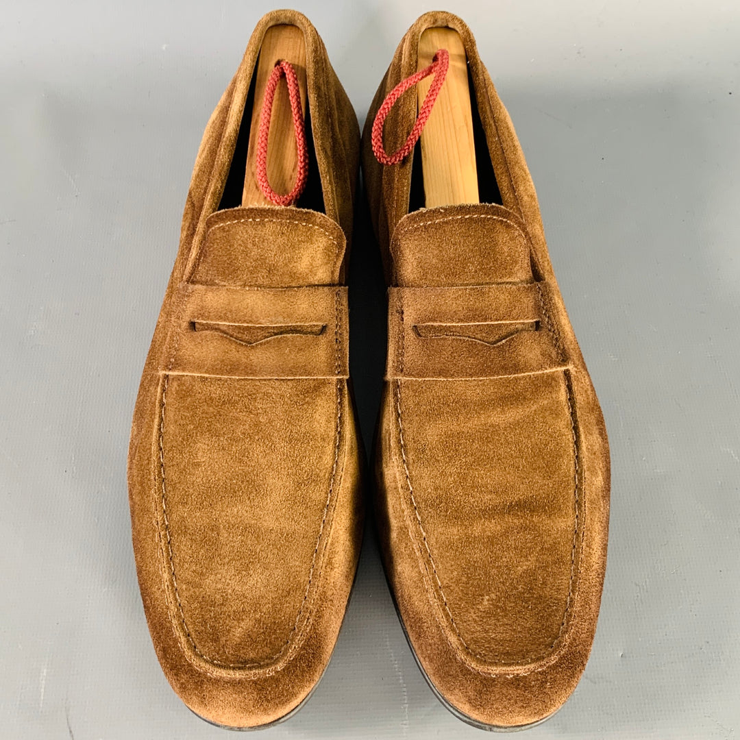 TO BOOT NY Size 7 Brown Suede Slip On Penny Loafers
