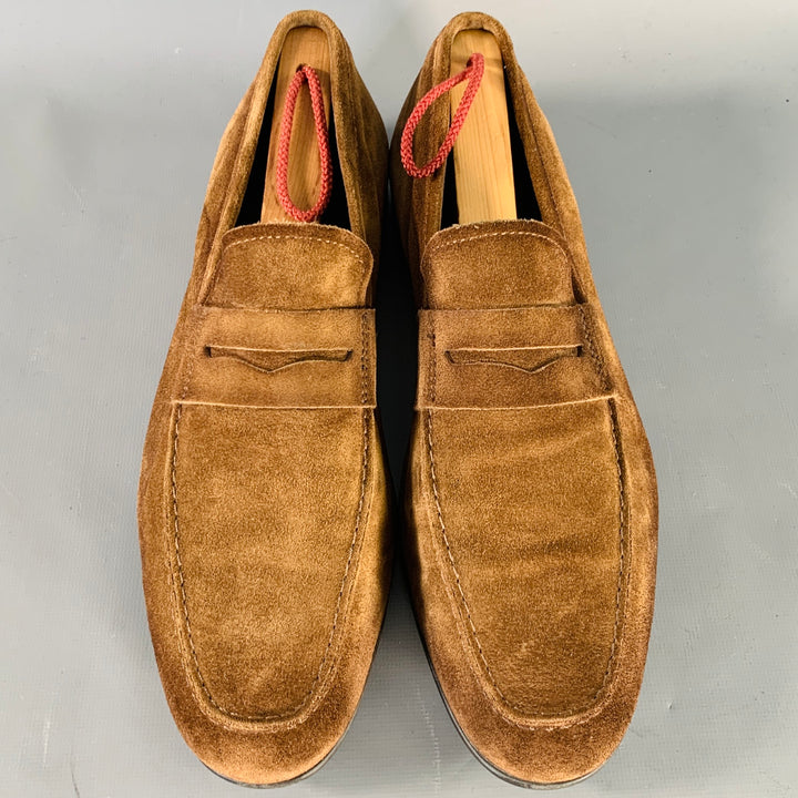 TO BOOT NY Size 7 Brown Suede Slip On Penny Loafers