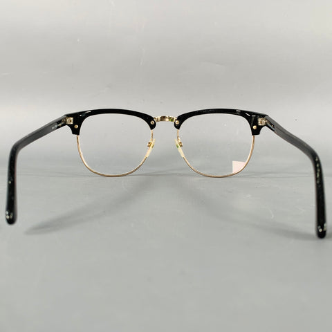 TOM FORD Henry Black Acetate Semi Rimless Frames