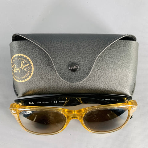 RAY-BAN New Wayfarer Clear Black Two Tone Acetate Sunglasses & Eyewear