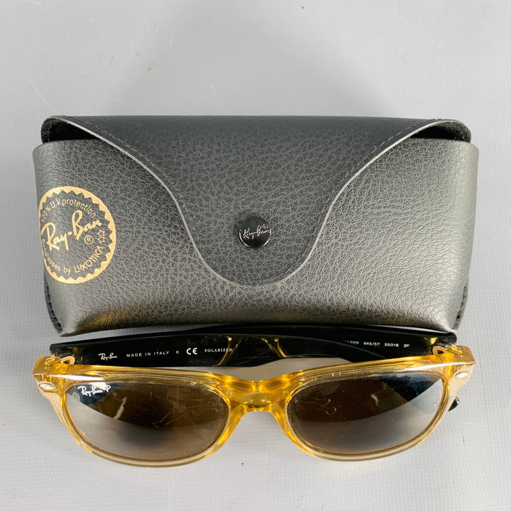 RAY-BAN New Wayfarer Clear Black Two Tone Acetate Sunglasses & Eyewear
